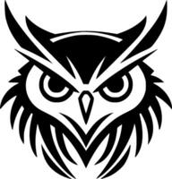 hibou, noir et blanc illustration vecteur