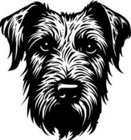 Écossais terrier - noir et blanc isolé icône - illustration vecteur