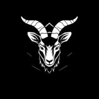 chèvre - noir et blanc isolé icône - illustration vecteur