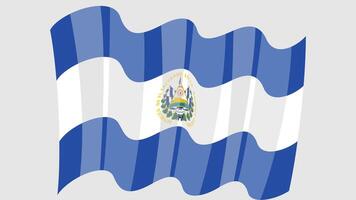 3d style drapeau de el Salvador icône vecteur