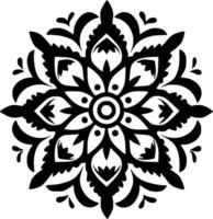 mandala, minimaliste et Facile silhouette - illustration vecteur