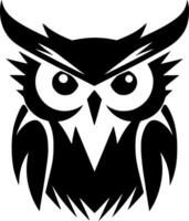 hibou, noir et blanc illustration vecteur