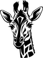 girafe, minimaliste et Facile silhouette - illustration vecteur