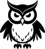 hibou, minimaliste et Facile silhouette - illustration vecteur