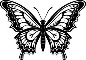 papillon, noir et blanc illustration vecteur