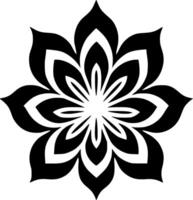 mandala, noir et blanc illustration vecteur