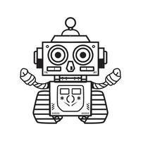 robot illustration conception style vecteur