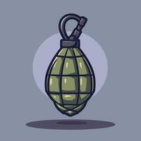 grenade icône plat dessin animé illustration vecteur