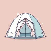 coloré camping tente illustration isolé art vecteur