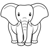 l'éléphant des illustrations - idéal pour sur le thème du safari décor, enfants livres, et respectueux de la nature l'image de marque vecteur