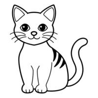 adorable mignonne chat des illustrations - parfait pour salutation cartes, enfants livres, et à la mode vêtements vecteur