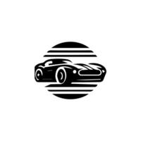 des sports voiture logo icône. moteur véhicule silhouette emblèmes. auto garage concession marque identité conception éléments. illustrations. vecteur