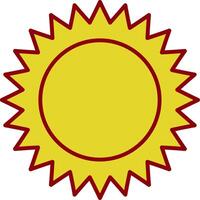 icône de deux couleurs de la ligne du soleil vecteur