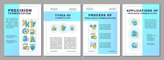 précision fermentation La technologie brochure modèle. brochure conception avec linéaire Icônes. modifiable 4 mises en page pour présentation, annuel rapports vecteur