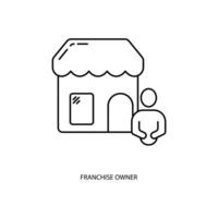 la franchise propriétaire concept ligne icône. Facile élément illustration. la franchise propriétaire concept contour symbole conception. vecteur