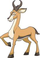 springbok animal dessin animé personnage vecteur