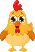 mignonne bébé poulet animal dessin animé personnage vecteur