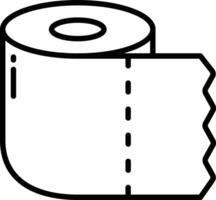 toilette papier contour illustration vecteur