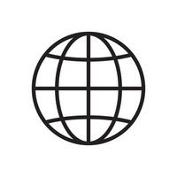 ligne icône globe Terre global conception illustration vecteur