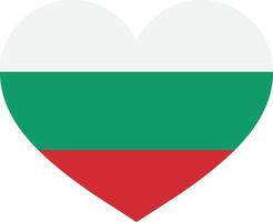 Bulgarie cœur drapeau . Bulgarie l'amour symbole . Bulgarie drapeau dans cœur forme . illustration vecteur