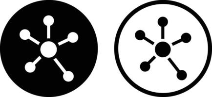 affaires réseau icône ensemble dans deux modes isolé sur blanc Contexte . illustration vecteur