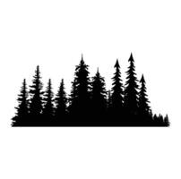 pin arbre illustration forêt arbre silhouette vecteur