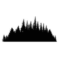 pin arbre illustration forêt arbre silhouette vecteur