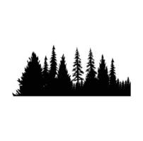 pin arbre illustration forêt arbre silhouette vecteur