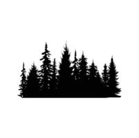 pin arbre illustration forêt arbre silhouette vecteur