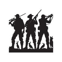 chasse homme silhouette illustration vecteur