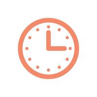 l'horloge icône modèle plat conception illustration conception vecteur