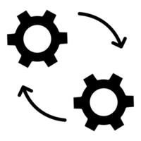 opération synchronisation icône ligne illustration vecteur