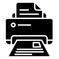 Bureau imprimante icône ligne illustration vecteur