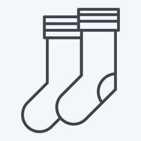 icône chaussette. en relation à Football symbole. ligne style. Facile conception illustration vecteur