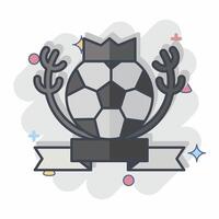 icône championnat. en relation à Football symbole. bande dessinée style. Facile conception illustration vecteur