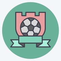 icône symbole équipe. en relation à Football symbole. Couleur camarade style. Facile conception illustration vecteur