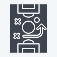 icône tactique. en relation à Football symbole. glyphe style. Facile conception illustration vecteur