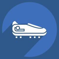 icône chaussures. en relation à Football symbole. longue ombre style. Facile conception illustration vecteur