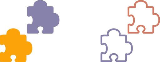 conception d'icône de puzzle vecteur