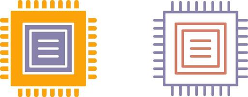conception d'icône de processeur vecteur