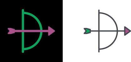 conception d'icône d'arbalète vecteur