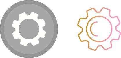 conception d'icône de roue dentée vecteur