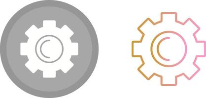 conception d'icône de roue dentée vecteur