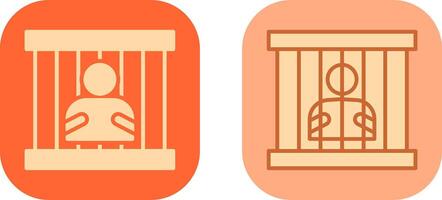 conception d'icône de prison vecteur