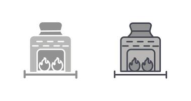 conception d'icône de four à charbon vecteur