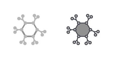 conception d'icône de molécule vecteur