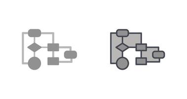 conception d'icône d'organigramme vecteur