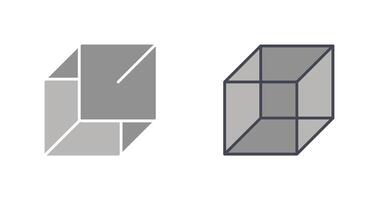 conception d'icône de cube vecteur