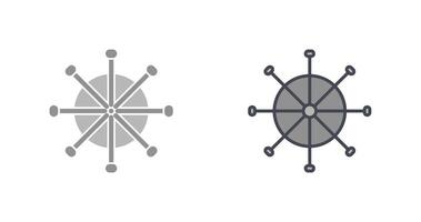 navire roue icône conception vecteur