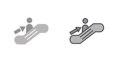 conception d'icône d'escalator vecteur